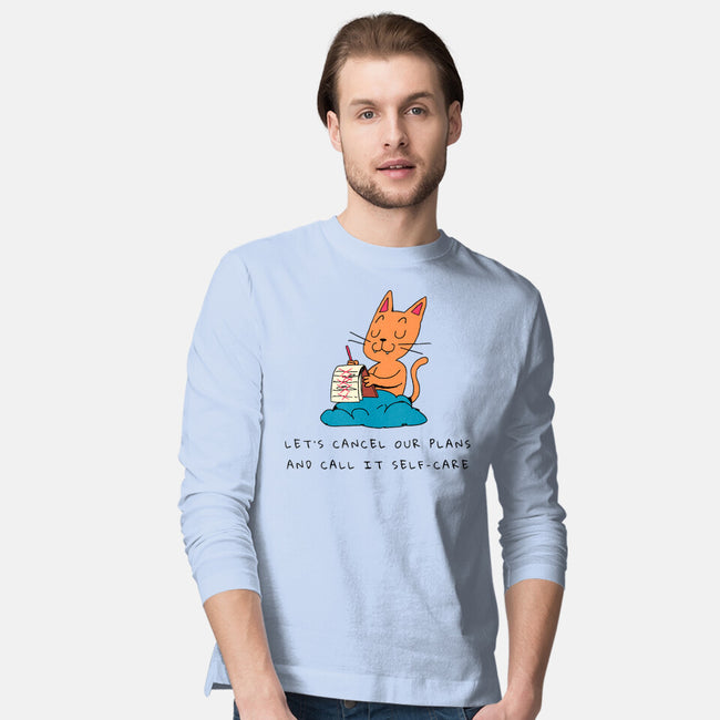 Let's Cancel Our Plans-Mens-Long Sleeved-Tee-FunkVampire