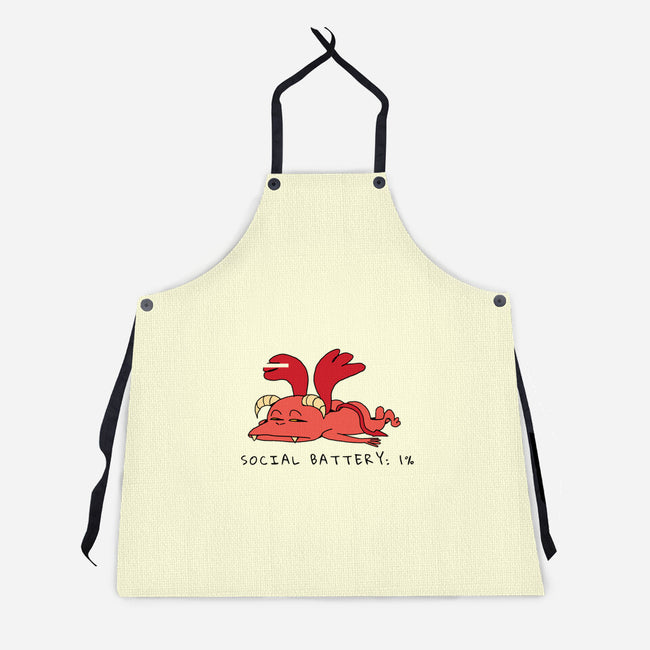 Social Battery Running Low-Unisex-Kitchen-Apron-FunkVampire