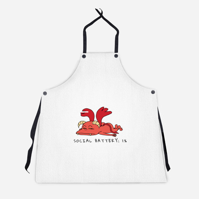 Social Battery Running Low-Unisex-Kitchen-Apron-FunkVampire