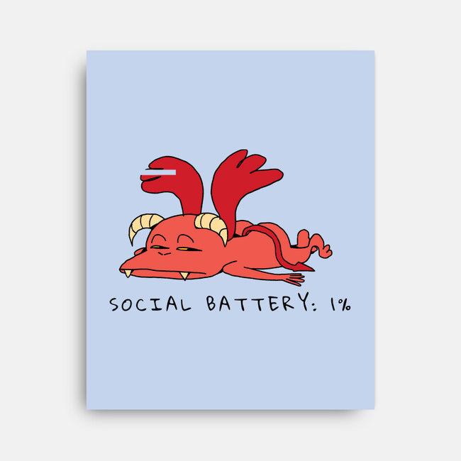 Social Battery Running Low-None-Stretched-Canvas-FunkVampire