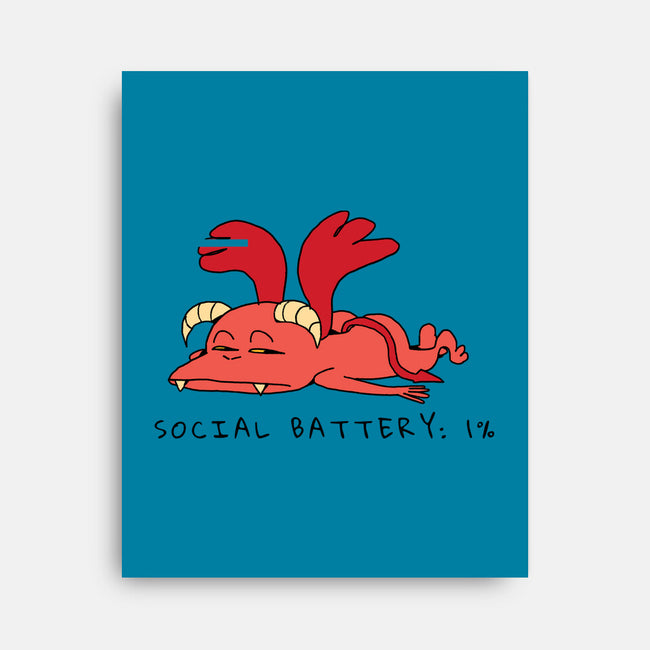 Social Battery Running Low-None-Stretched-Canvas-FunkVampire