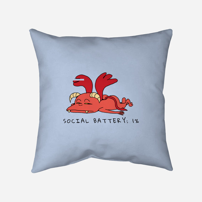 Social Battery Running Low-None-Removable Cover w Insert-Throw Pillow-FunkVampire