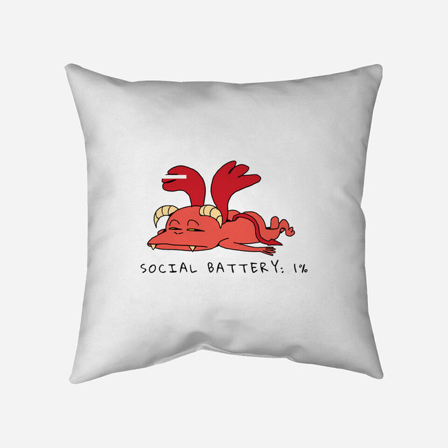 Social Battery Running Low-None-Removable Cover w Insert-Throw Pillow-FunkVampire