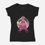 Wicked Pink-Womens-V-Neck-Tee-rmatix