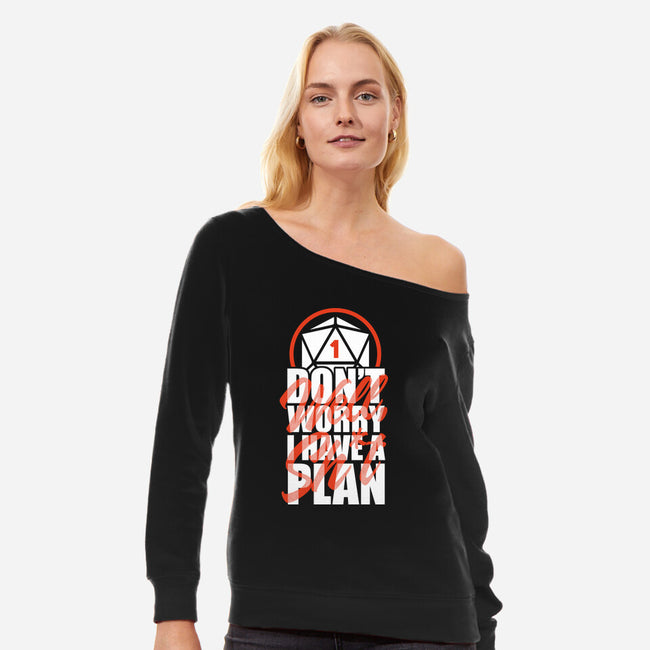 RPG Bad Luck Plan-Womens-Off Shoulder-Sweatshirt-Studio Mootant