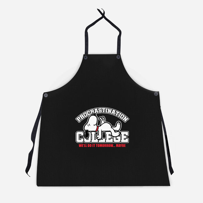 Procrastination University-Unisex-Kitchen-Apron-Studio Mootant