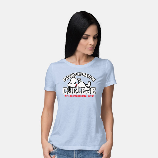 Procrastination University-Womens-Basic-Tee-Studio Mootant