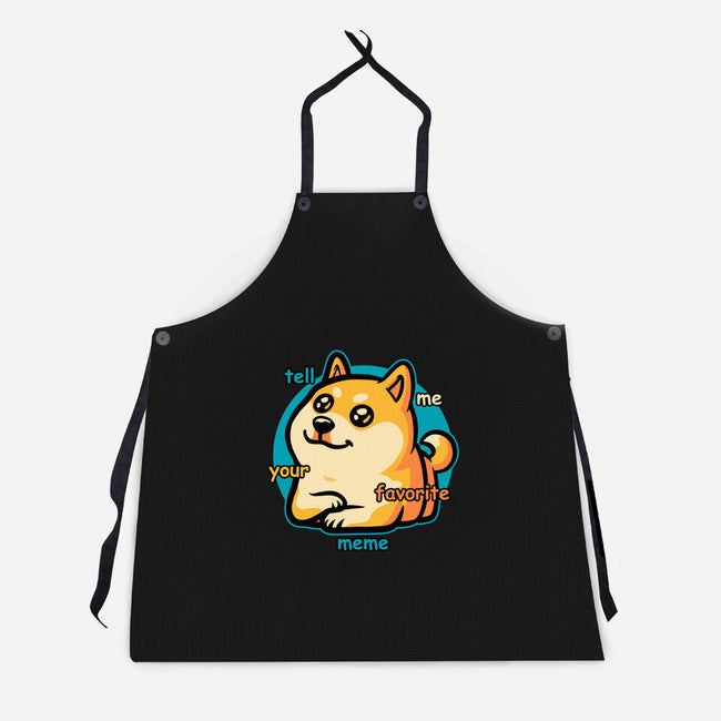 Favorite Meme Dog-Unisex-Kitchen-Apron-Studio Mootant