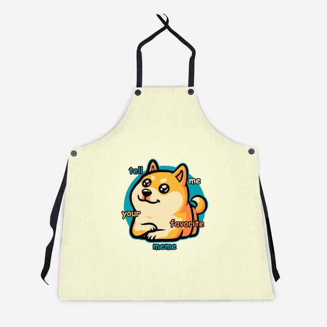 Favorite Meme Dog-Unisex-Kitchen-Apron-Studio Mootant