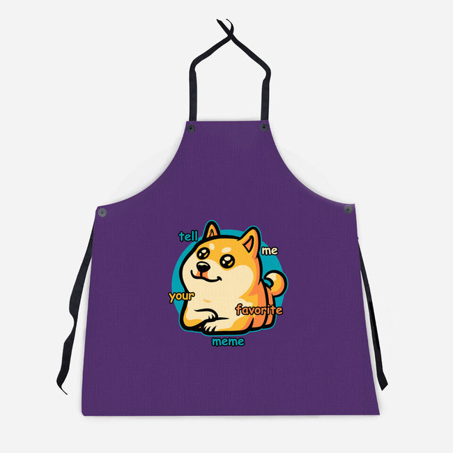 Favorite Meme Dog-Unisex-Kitchen-Apron-Studio Mootant