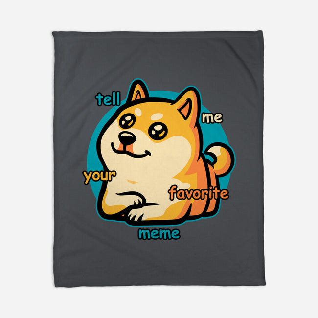 Favorite Meme Dog-None-Fleece-Blanket-Studio Mootant