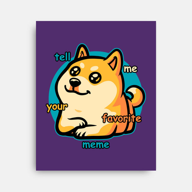 Favorite Meme Dog-None-Stretched-Canvas-Studio Mootant