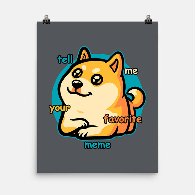 Favorite Meme Dog-None-Matte-Poster-Studio Mootant