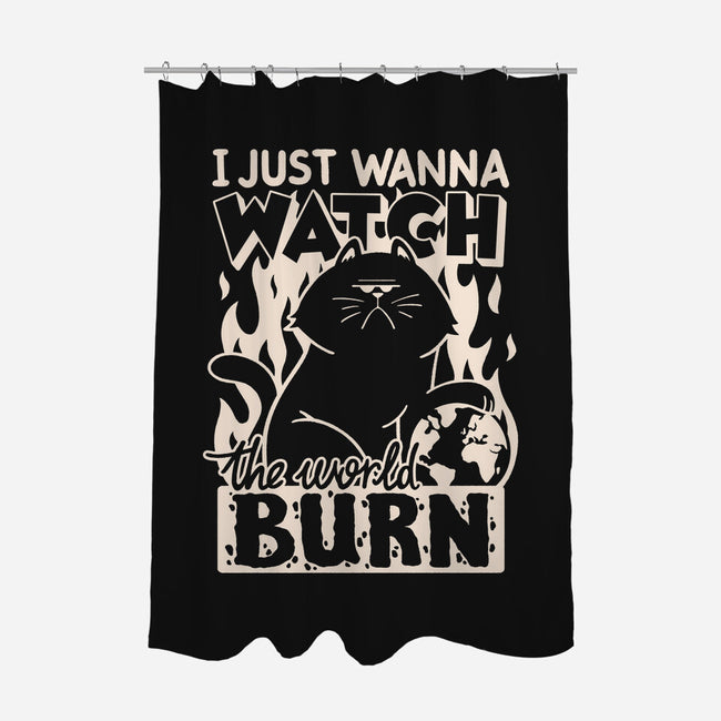 World Burn-None-Polyester-Shower Curtain-Getsousa!