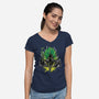 Dragon Ball Broly-Womens-V-Neck-Tee-DiazRodriguez