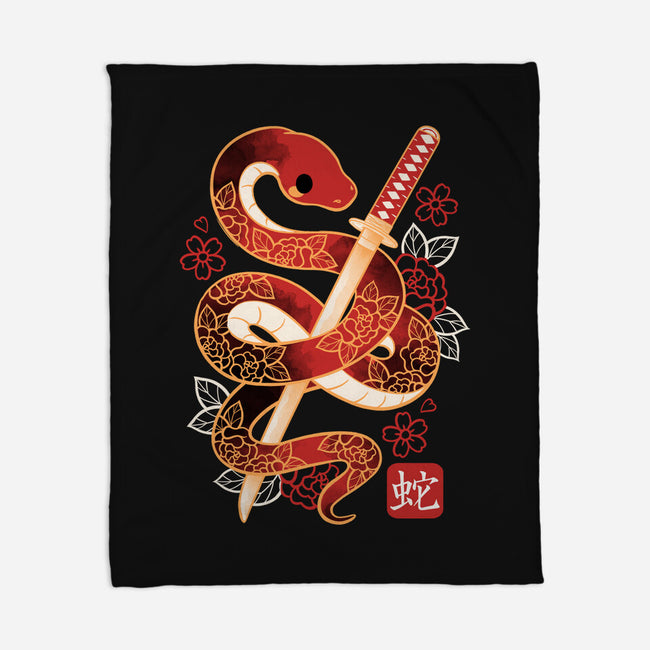 Chinese Cute Year Of The Snake-None-Fleece-Blanket-NemiMakeit