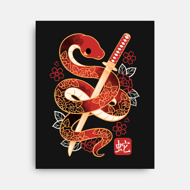 Chinese Cute Year Of The Snake-None-Stretched-Canvas-NemiMakeit