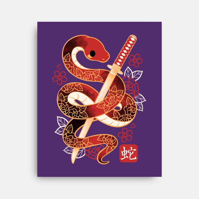 Chinese Cute Year Of The Snake-None-Stretched-Canvas-NemiMakeit