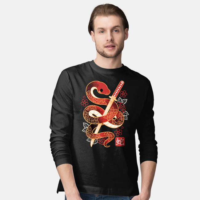 Chinese Cute Year Of The Snake-Mens-Long Sleeved-Tee-NemiMakeit