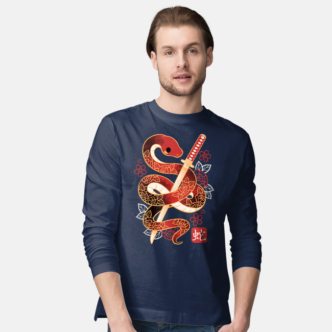 Chinese Cute Year Of The Snake-Mens-Long Sleeved-Tee-NemiMakeit