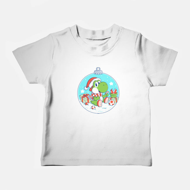 Dino Christmas-Baby-Basic-Tee-Eoli Studio