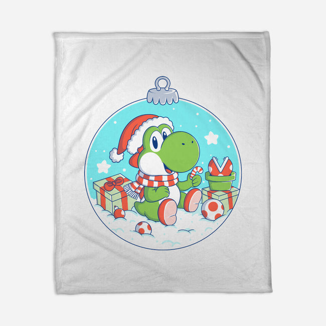 Dino Christmas-None-Fleece-Blanket-Eoli Studio