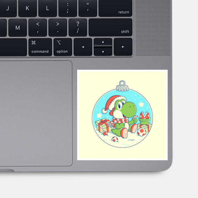 Dino Christmas-None-Glossy-Sticker-Eoli Studio