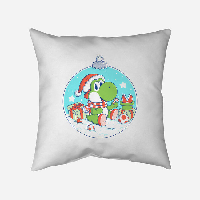 Dino Christmas-None-Removable Cover w Insert-Throw Pillow-Eoli Studio