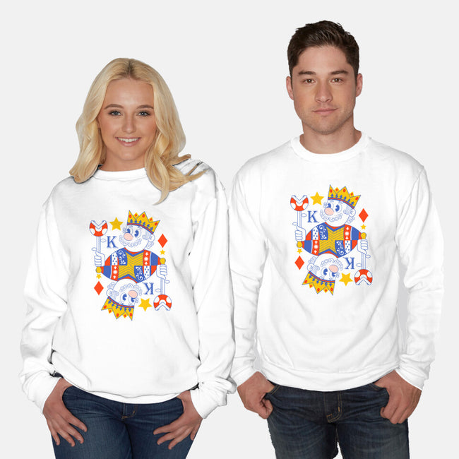 Mushroom King-Unisex-Crew Neck-Sweatshirt-Eoli Studio