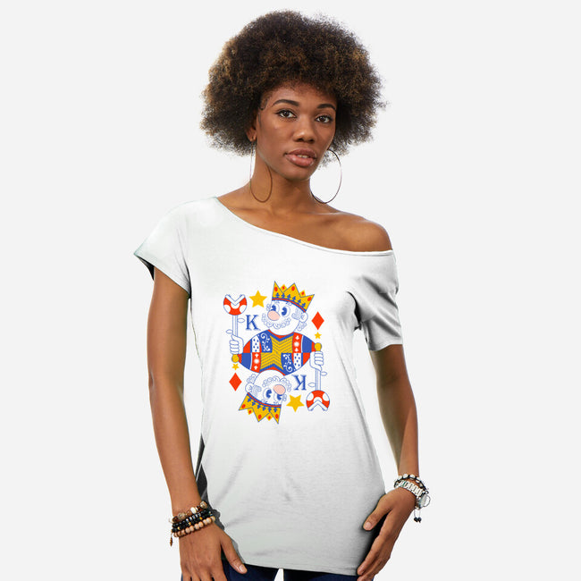 Mushroom King-Womens-Off Shoulder-Tee-Eoli Studio