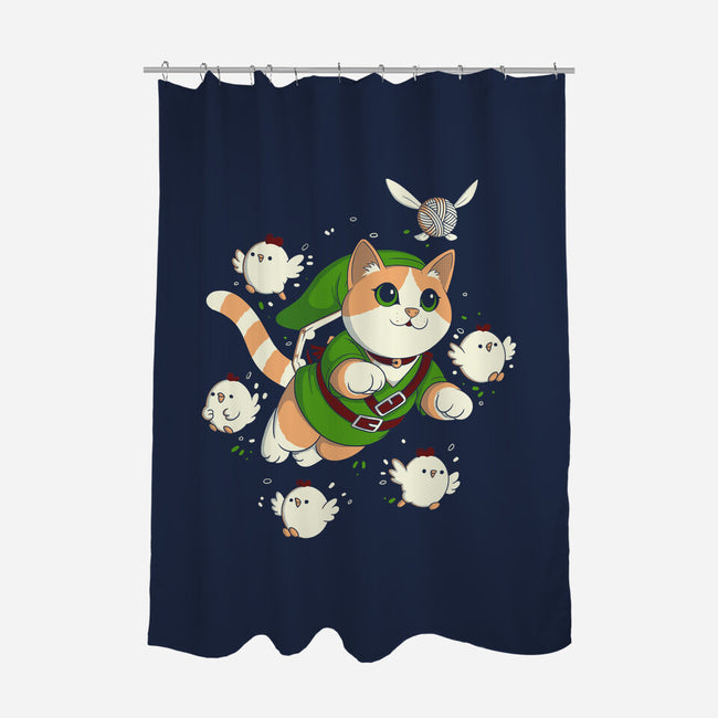 The Legend Of The Cat-None-Polyester-Shower Curtain-Eoli Studio