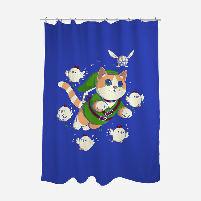 The Legend Of The Cat-None-Polyester-Shower Curtain-Eoli Studio