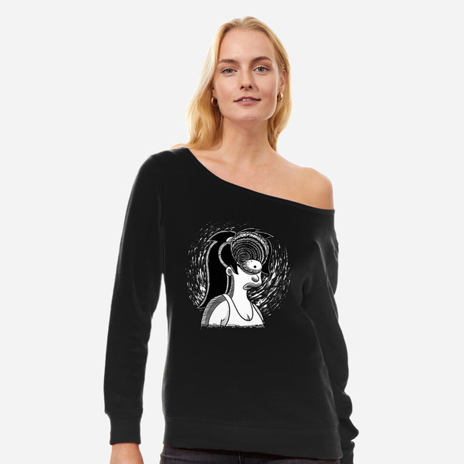 Spiralama-Womens-Off Shoulder-Sweatshirt-zascanauta