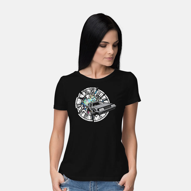 Delorean Dreams-Womens-Basic-Tee-dalethesk8er