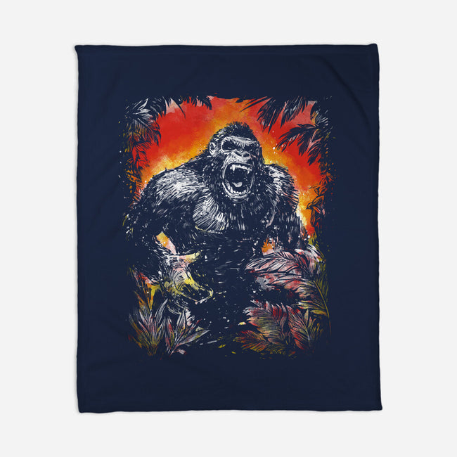 The King Of Skull Island-None-Fleece-Blanket-kharmazero