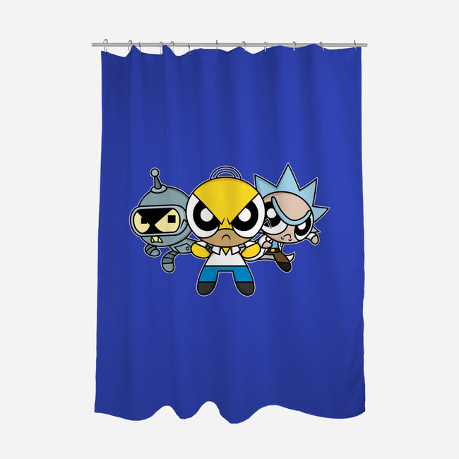 The Powerpuff Drinkers-None-Polyester-Shower Curtain-Barbadifuoco