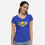 The Powerpuff Drinkers-Womens-V-Neck-Tee-Barbadifuoco