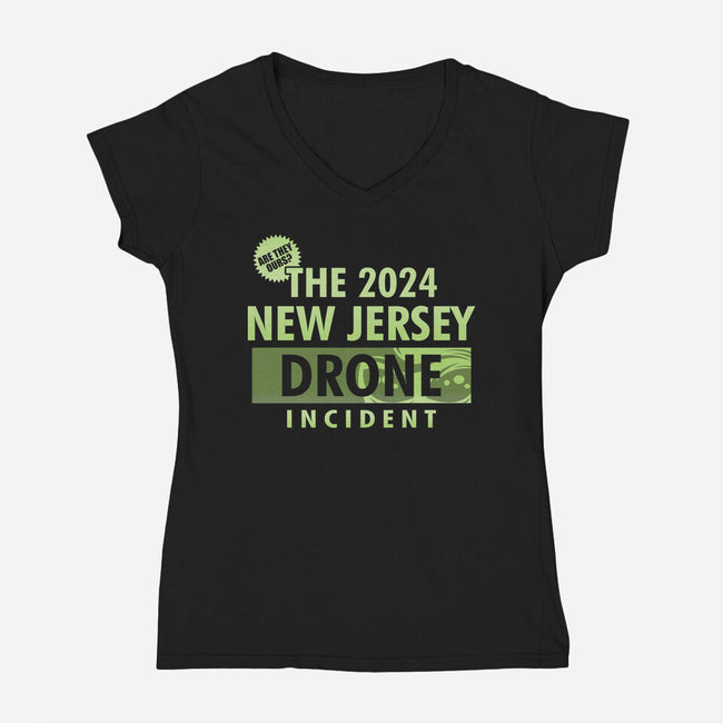 New Jersey Drone Incident-Womens-V-Neck-Tee-Boggs Nicolas