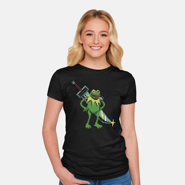 Frog Strife-Womens-Fitted-Tee-Henrique Torres