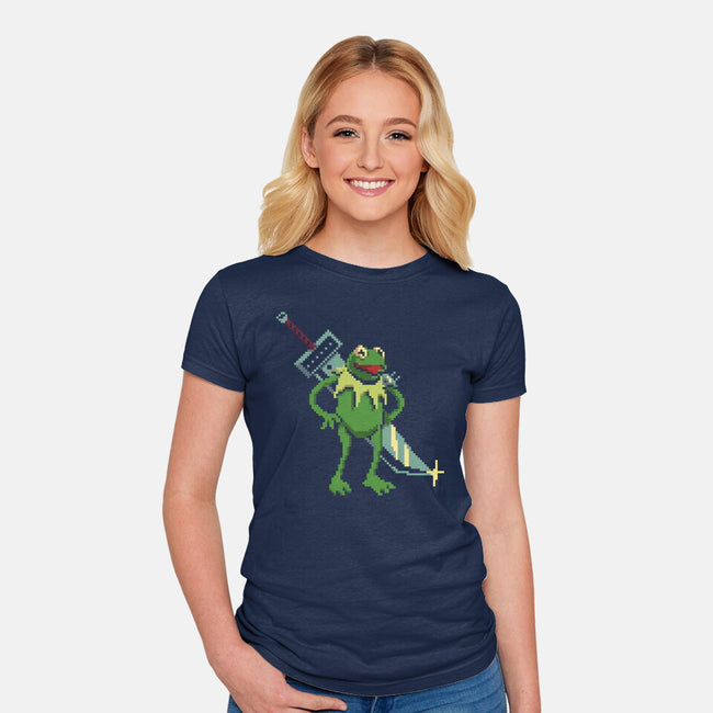 Frog Strife-Womens-Fitted-Tee-Henrique Torres