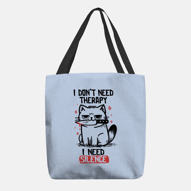 I Don't Need Therapy I Need Silence-None-Basic Tote-Bag-koalastudio