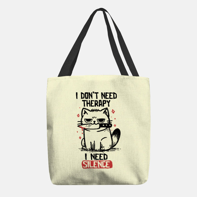 I Don't Need Therapy I Need Silence-None-Basic Tote-Bag-koalastudio