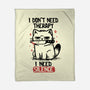 I Don't Need Therapy I Need Silence-None-Fleece-Blanket-koalastudio