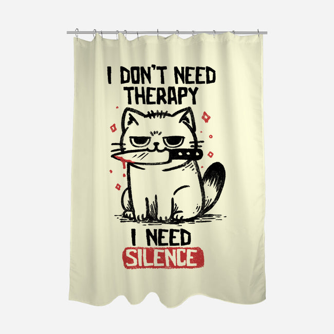 I Don't Need Therapy I Need Silence-None-Polyester-Shower Curtain-koalastudio