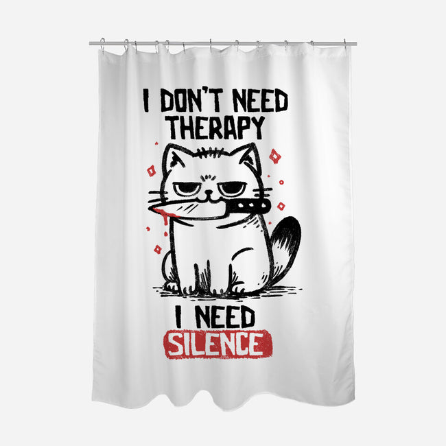 I Don't Need Therapy I Need Silence-None-Polyester-Shower Curtain-koalastudio