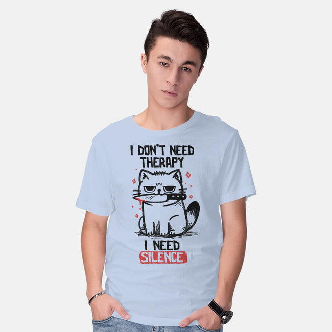 I Don't Need Therapy I Need Silence-Mens-Basic-Tee-koalastudio