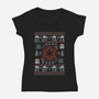 Imperial Christmas-Womens-V-Neck-Tee-Arinesart