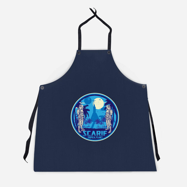 Visit The Tropical Planet-Unisex-Kitchen-Apron-CarloJ1956