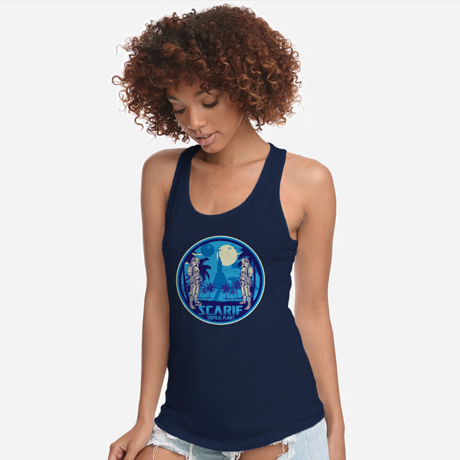 Visit The Tropical Planet-Womens-Racerback-Tank-CarloJ1956