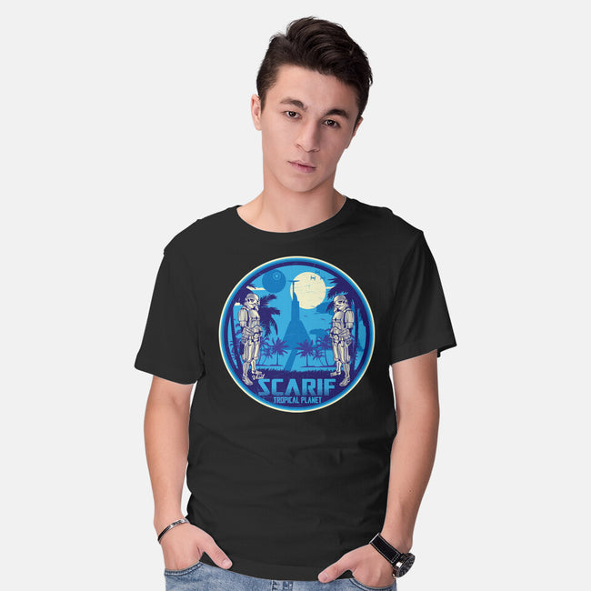 Visit The Tropical Planet-Mens-Basic-Tee-CarloJ1956